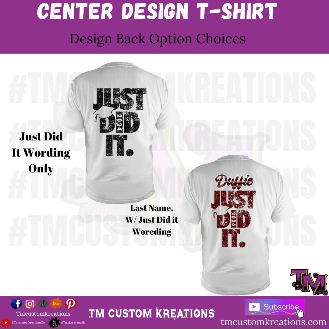 Graduation Center Printed T-Shirts
