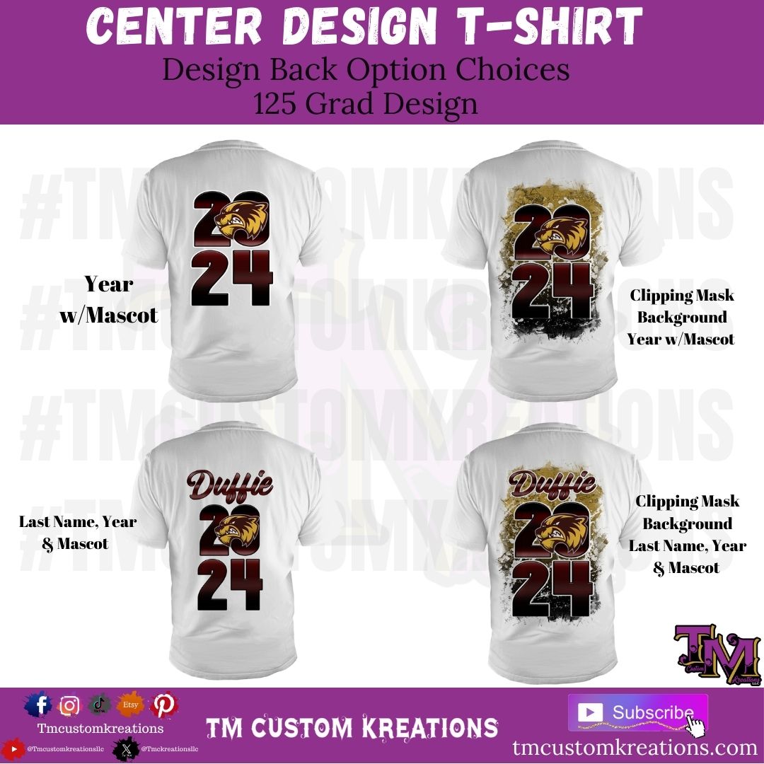 Graduation Center Printed T-Shirts
