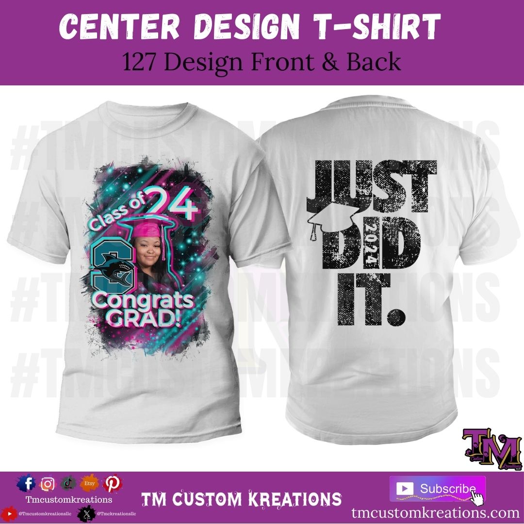 Graduation Center Printed T-Shirts
