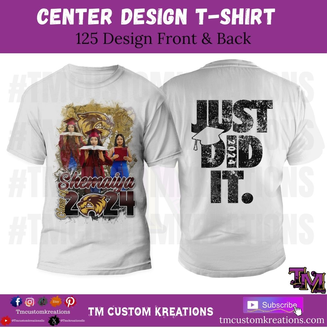 Graduation Center Printed T-Shirts