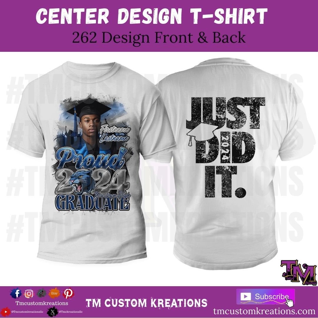 Graduation Center Printed T-Shirts