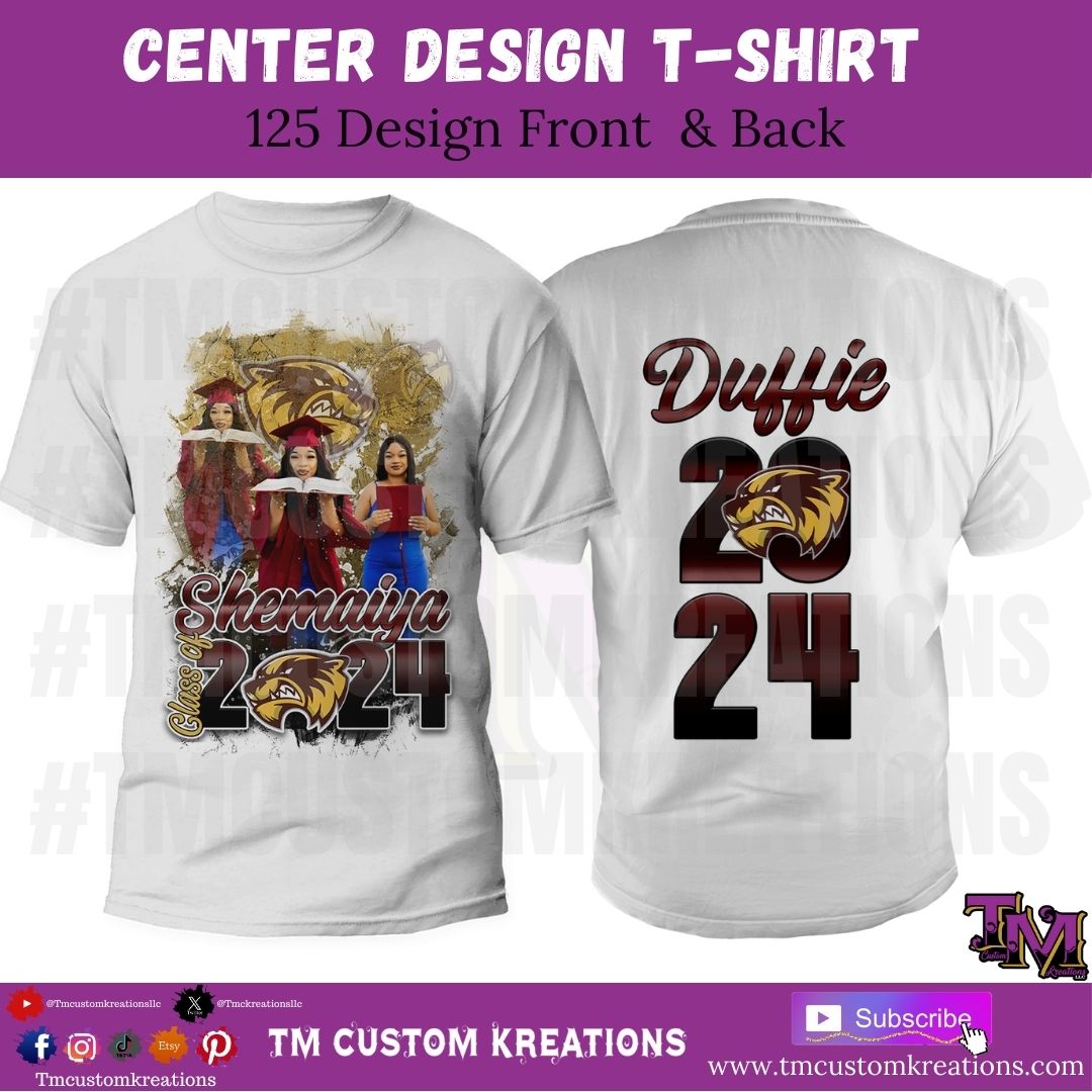 Graduation Center Printed T-Shirts