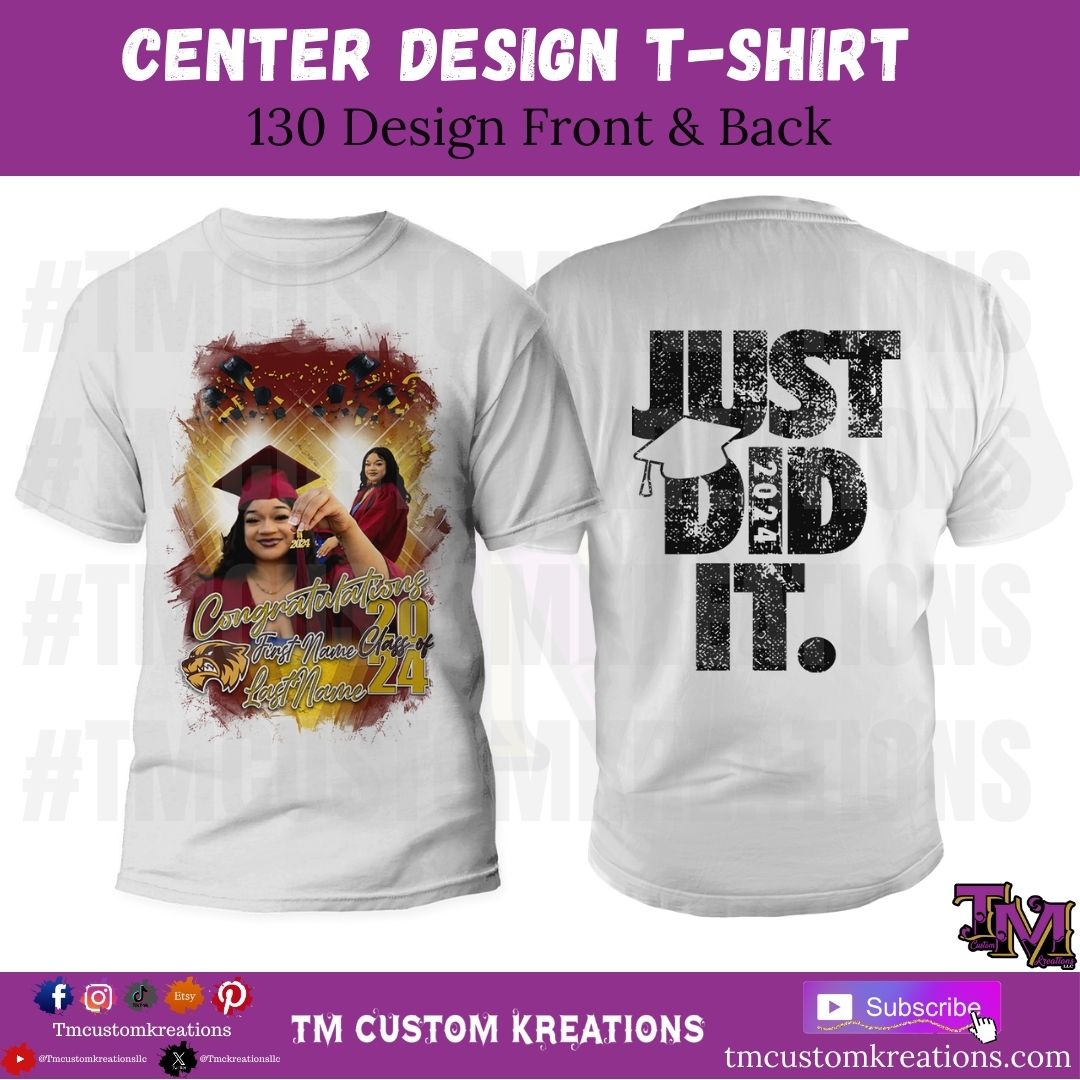 Graduation Center Printed T-Shirts