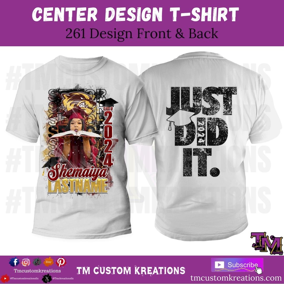 Graduation Center Printed T-Shirts