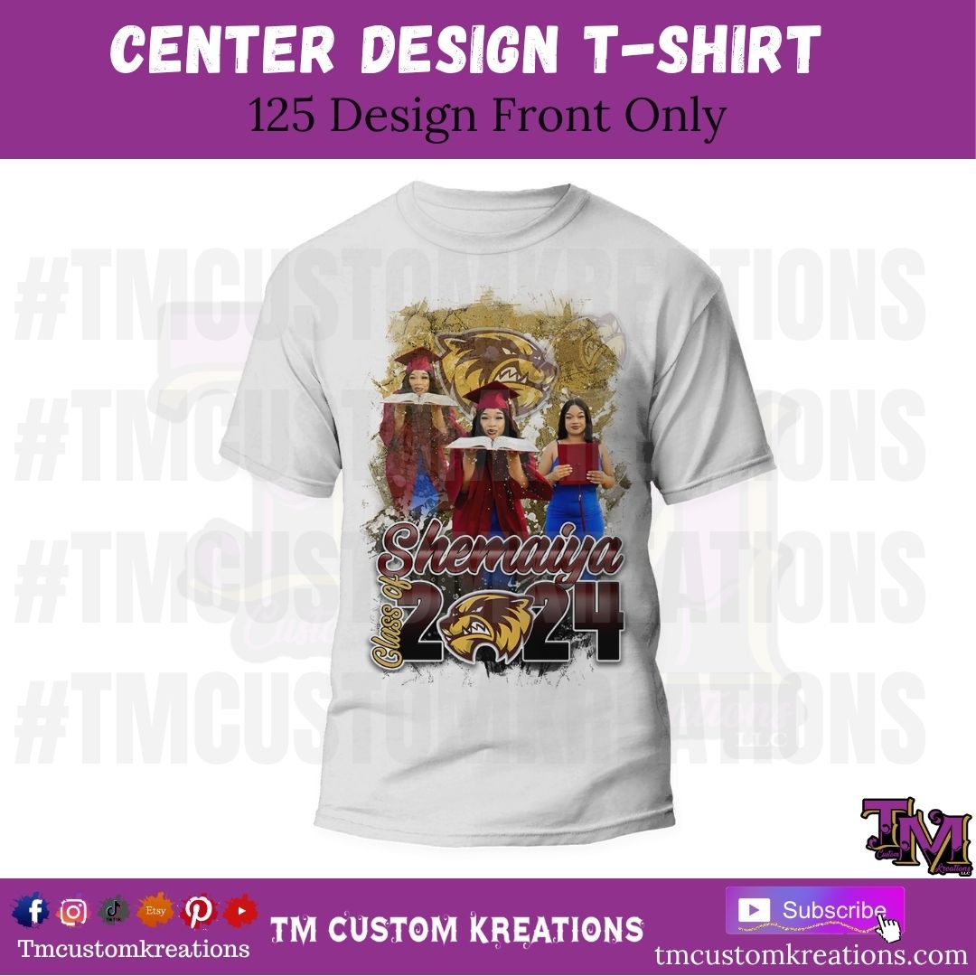Graduation Center Printed T-Shirts