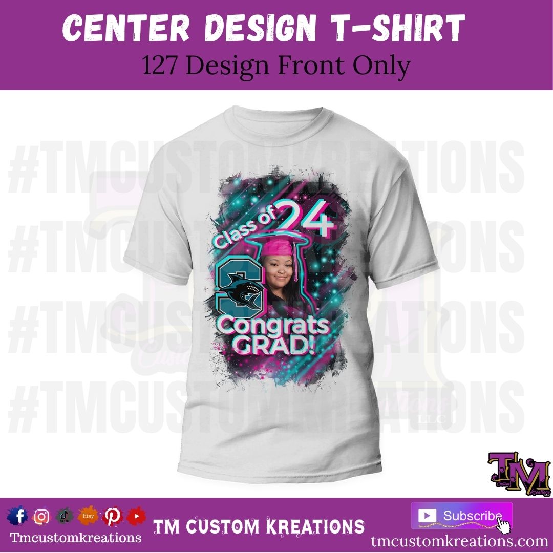 Graduation Center Printed T-Shirts