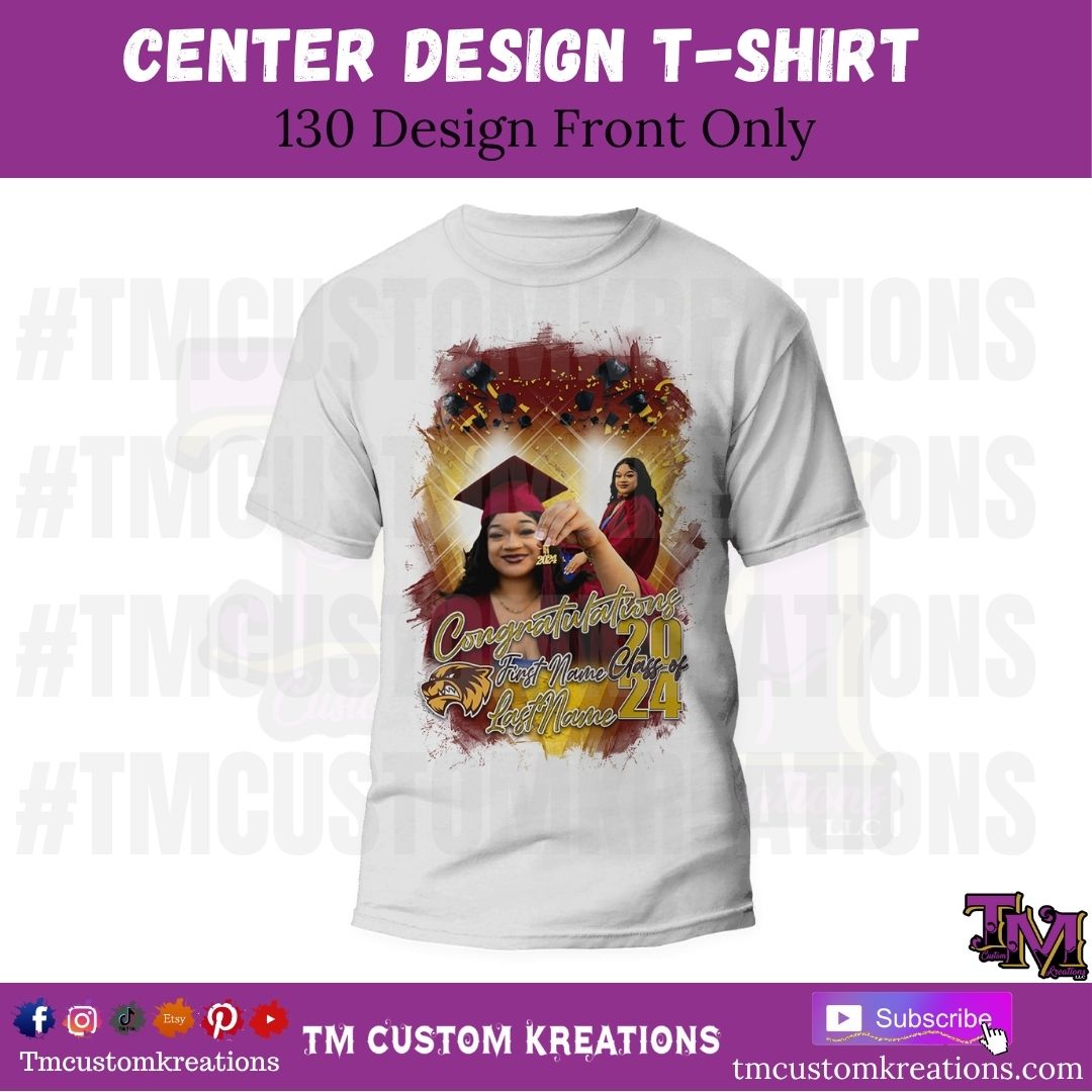 Graduation Center Printed T-Shirts