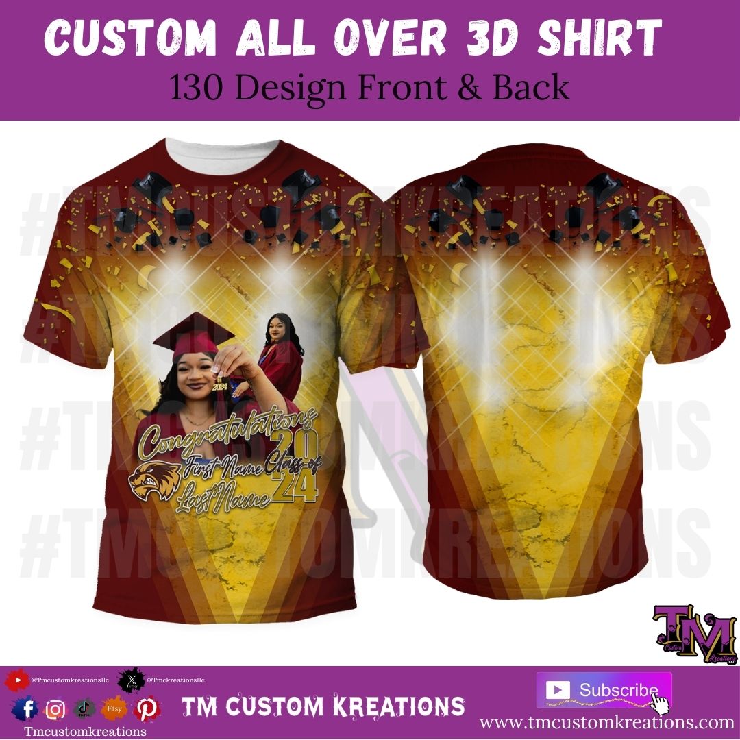 130-Custom ALL OVER 3D SHIRT