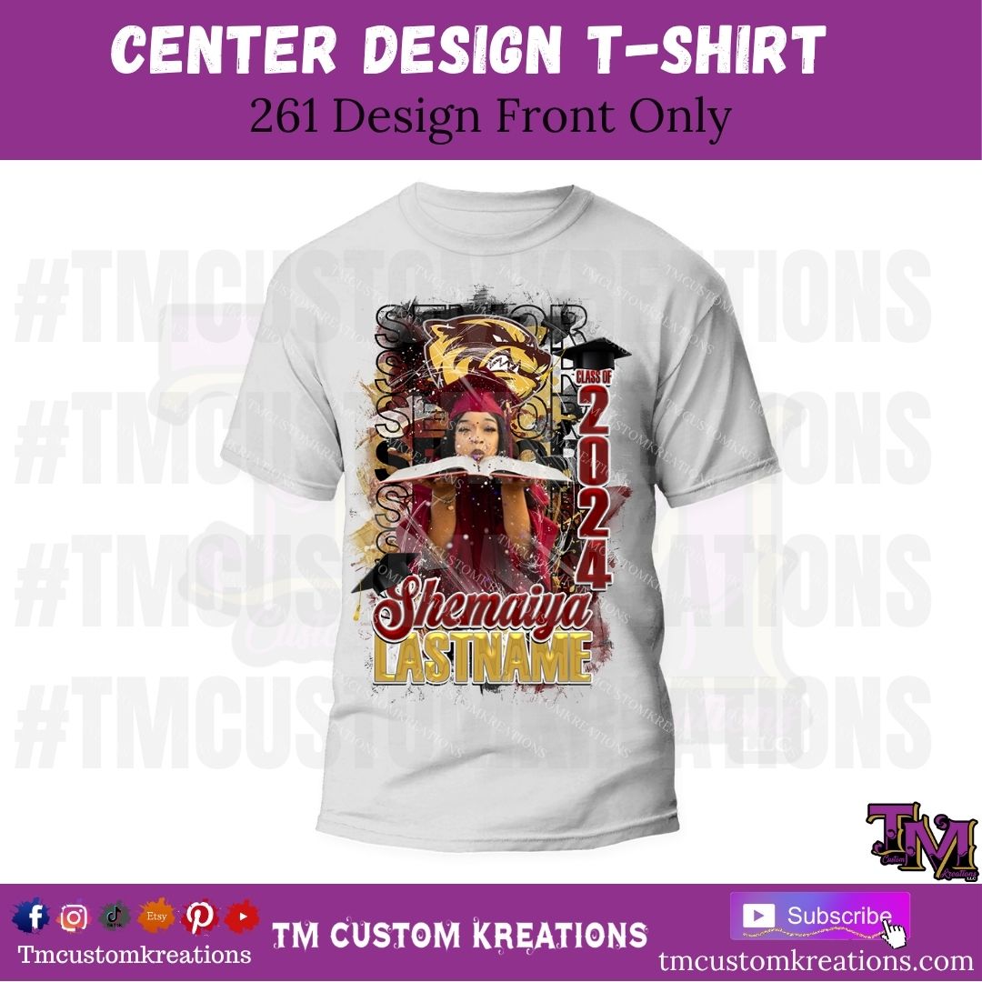Graduation Center Printed T-Shirts
