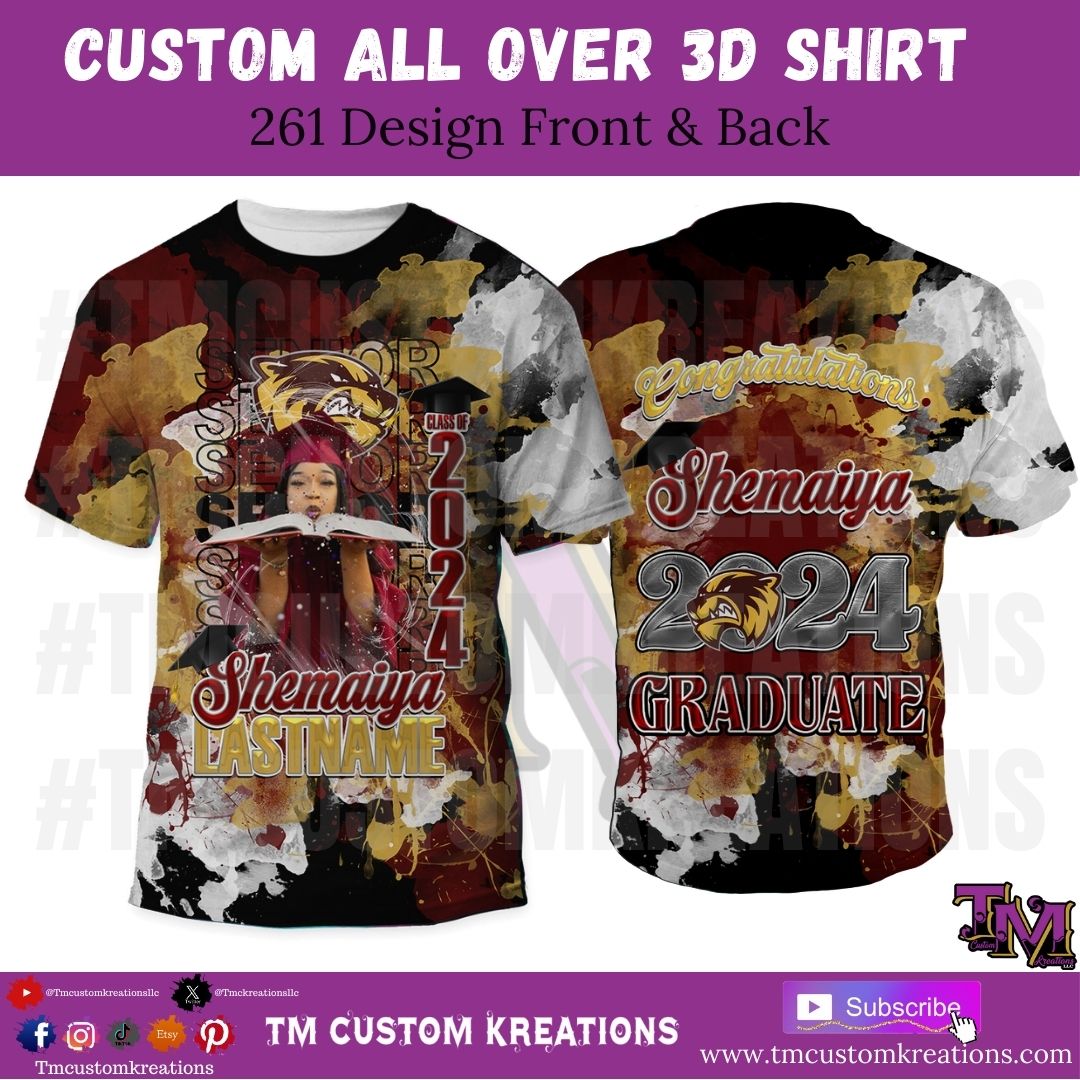 261-Custom ALL OVER 3D SHIRT