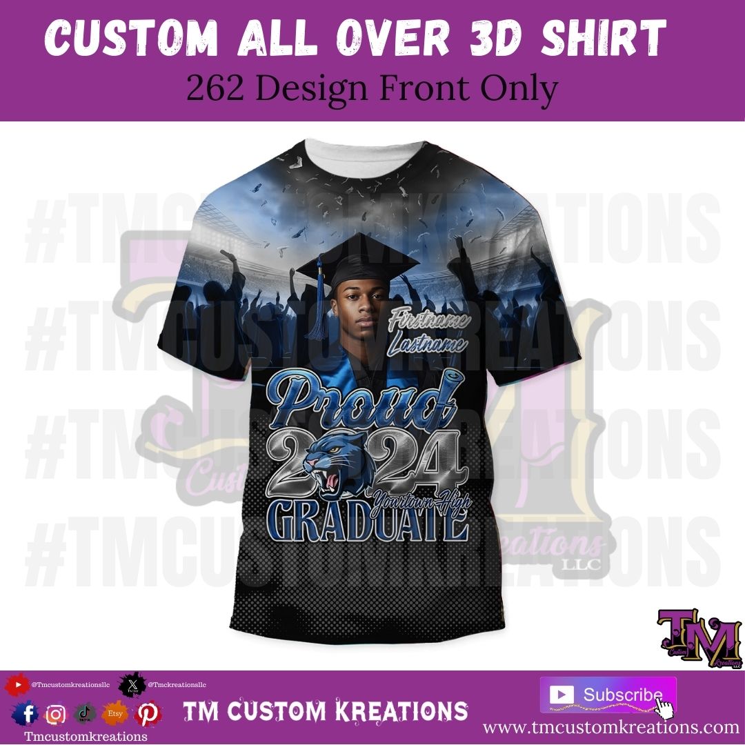 262-Custom ALL OVER 3D SHIRT Front Only