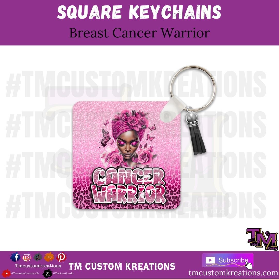 Breast Cancer Warrior Keychains