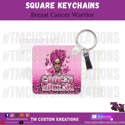 Breast Cancer Warrior Keychains