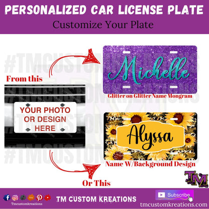 Custom Personalized Car License Plate