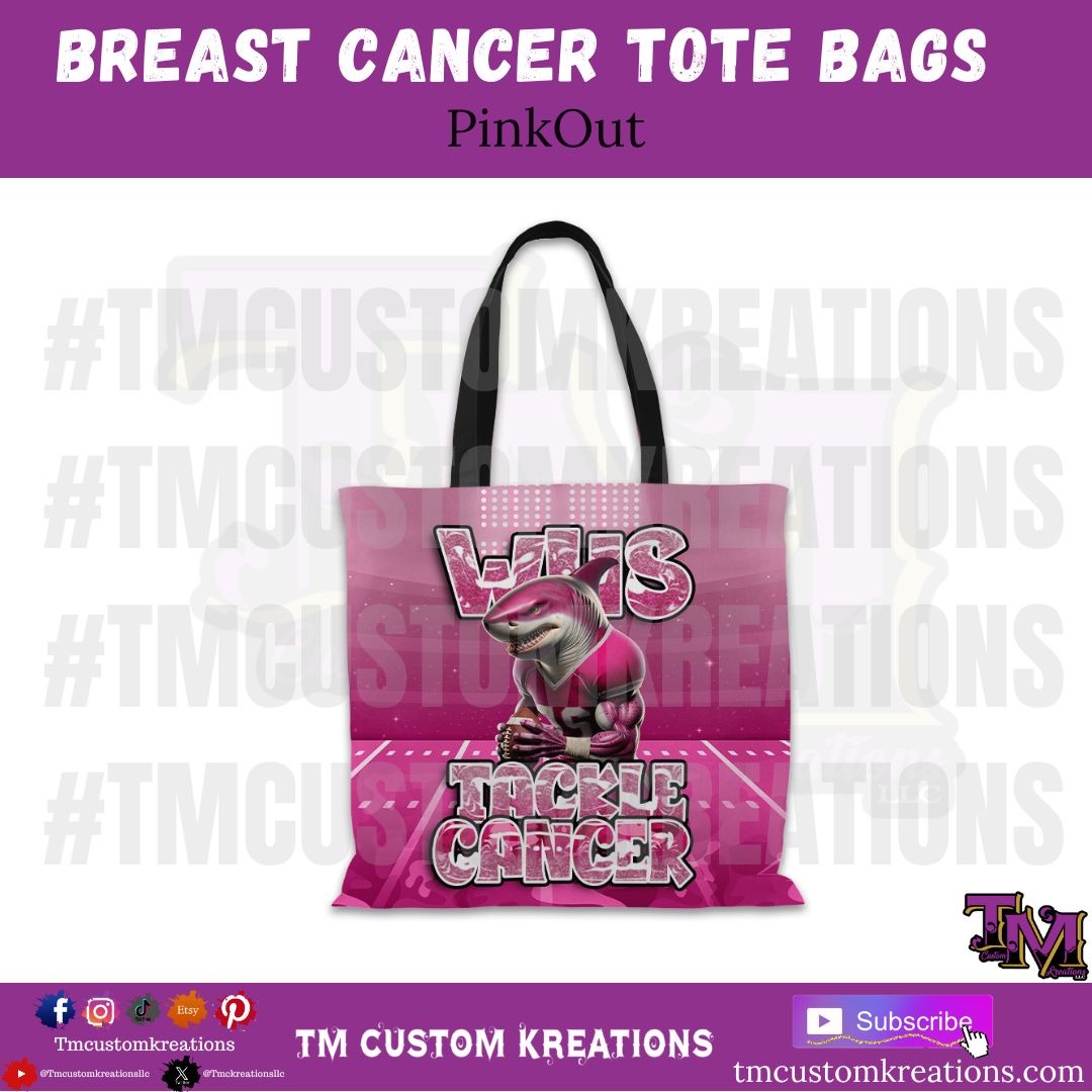 PinkOut Tackle Cancer Carrying Tote