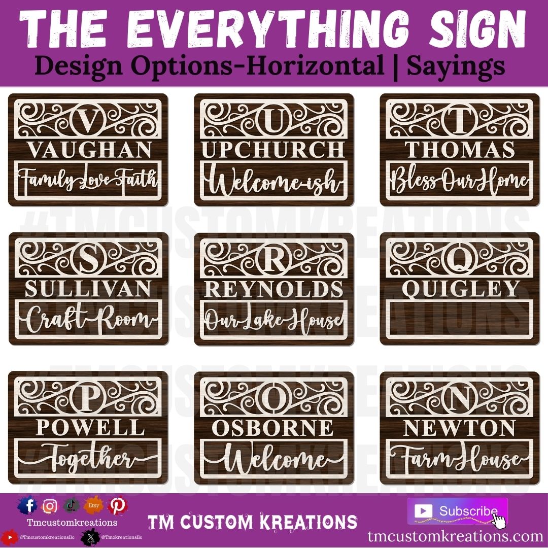 The Everything Sign, Personalized Home Decor Sign