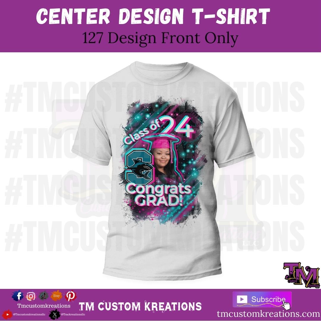 Graduation 2024 Senior Center Printed Shirt